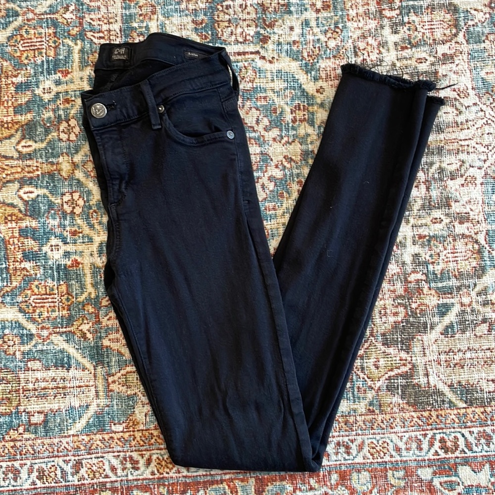 Citizens of Humanity - black denim with raw hem - size 29